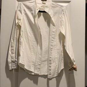 White Burberry blouse